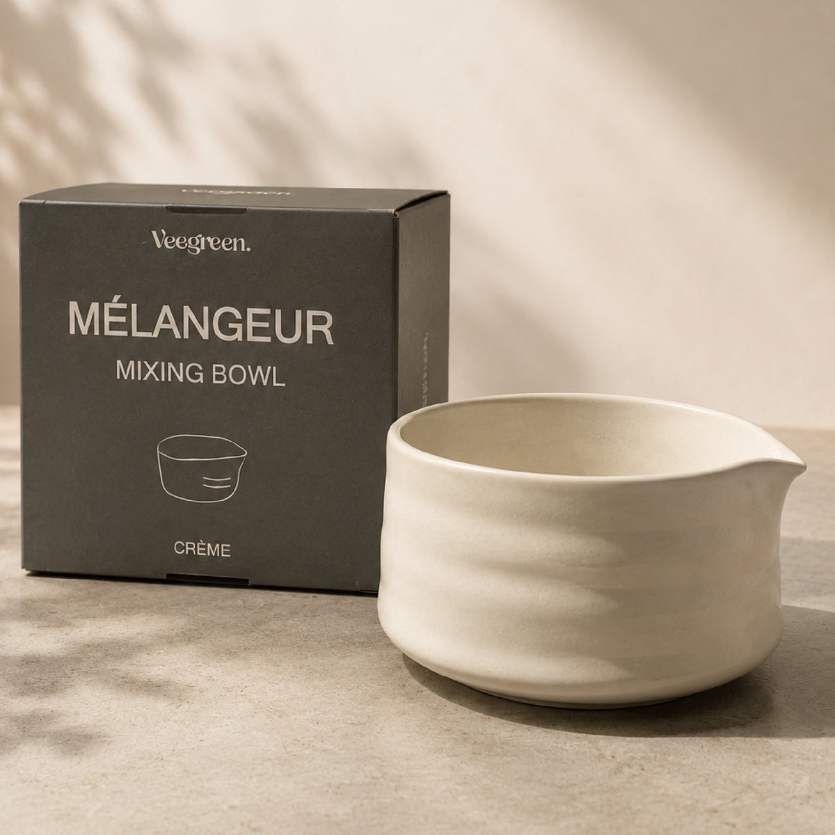 Bol à matcha avec bec verseur - Crème
