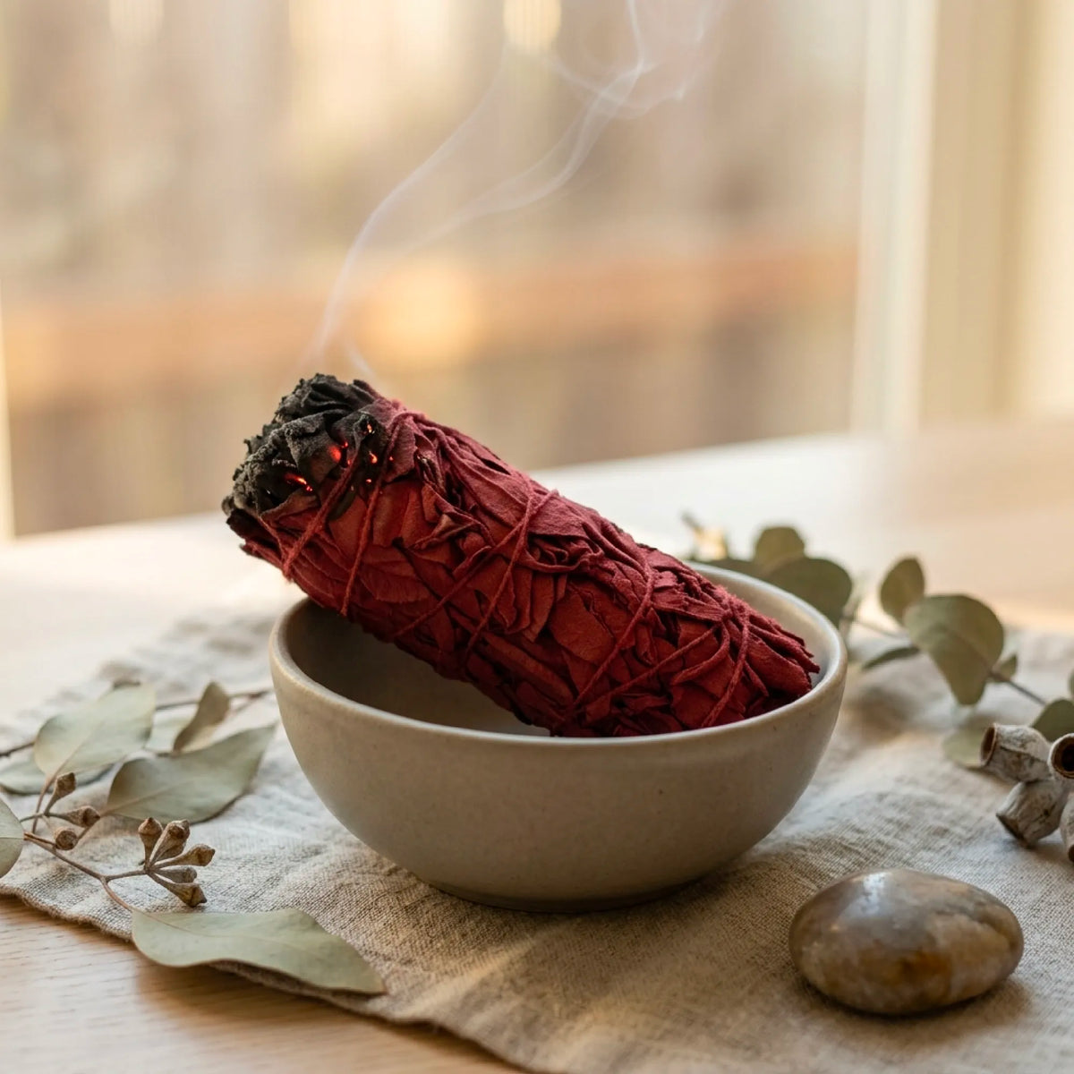 Dragon's Blood Sage — White Sage Stick & Resin, 10 cm