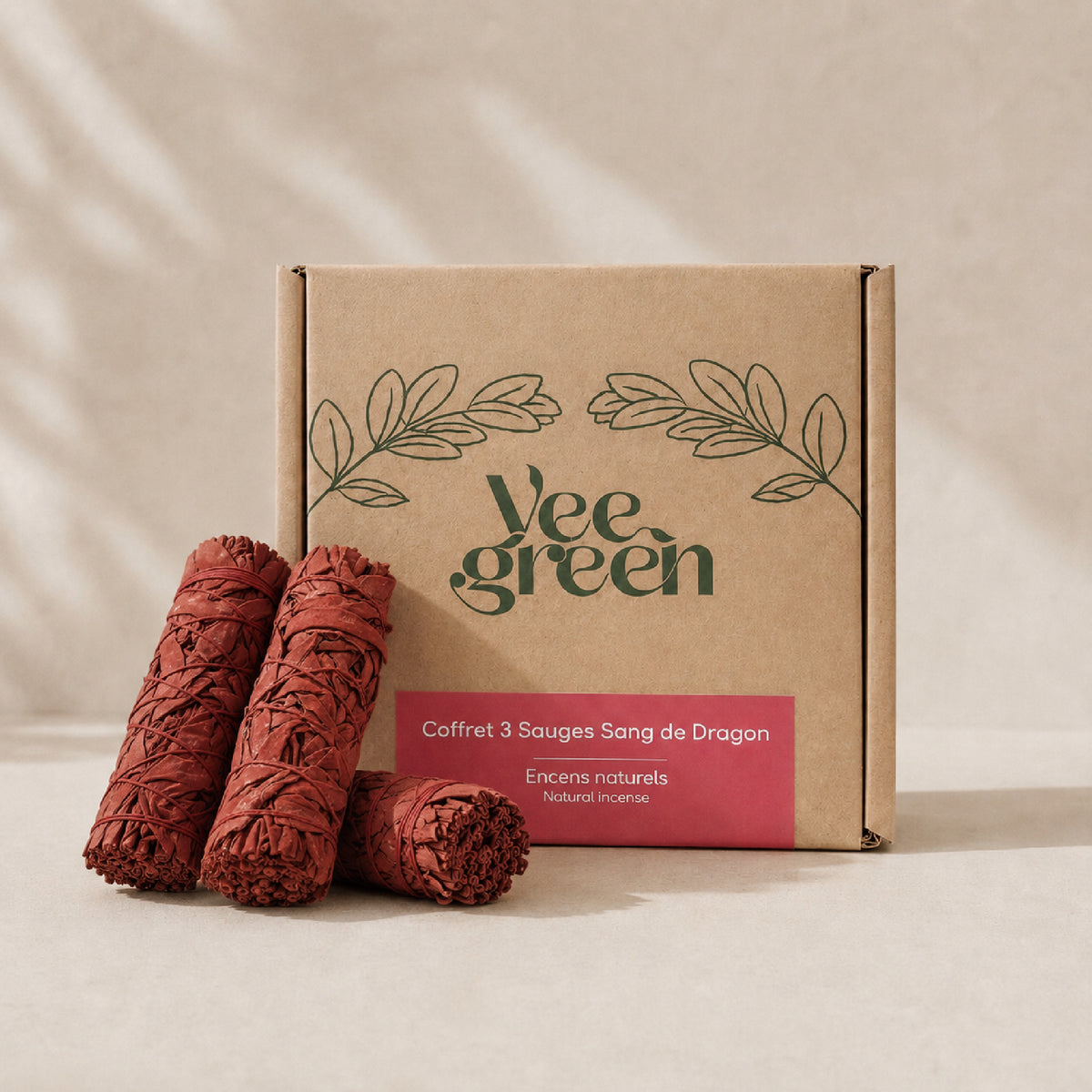 Dragon's Blood Sage — White Sage Stick & Resin, 10 cm